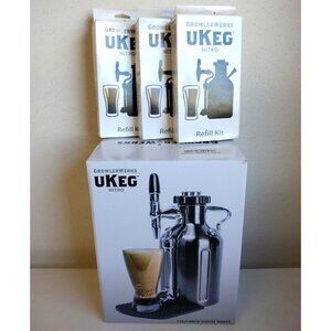 Nitro Cold Brew Coffee Maker Machine & 3 Extra Refill Kits - GrowlerWerks UKEG